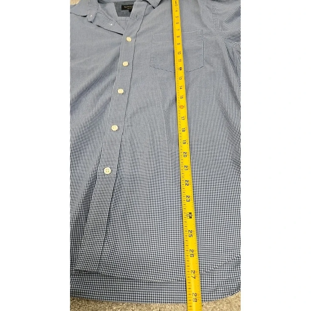 Banana Republic Untucked Fit Organic Cotton Button Down Long Sleeve Shirt Blue M